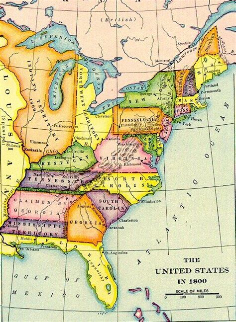 1800 Map Of America