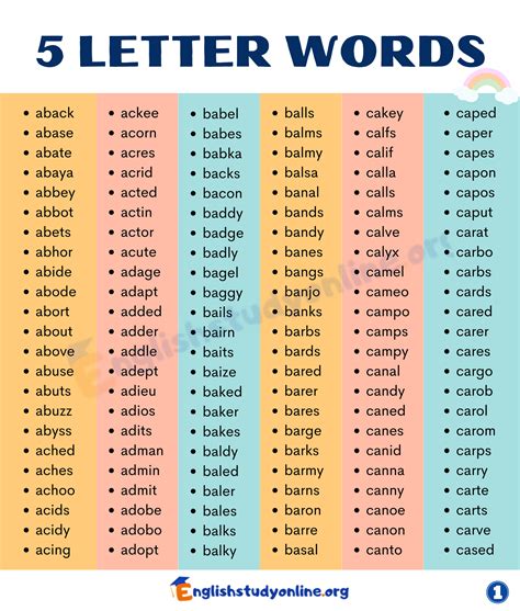 5-letter words
