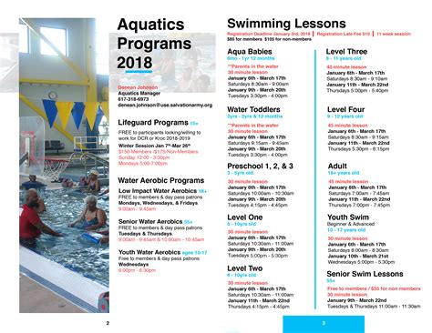 Aquatics program at Silver Mesa Rec Center