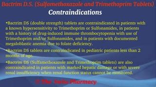Bactrim precautions and contraindications