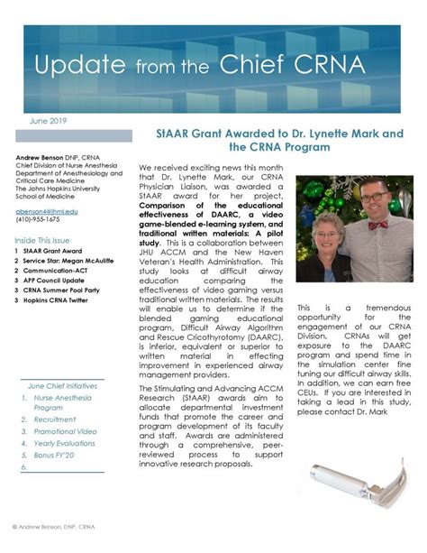 Chief CRNA