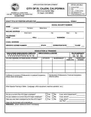 How to Apply for City of El Cajon Jobs