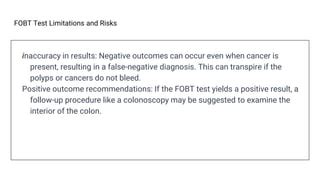 FOBT Limitations