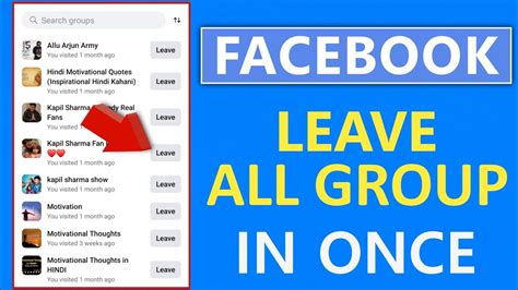Facebook Group Leave Groups Tab