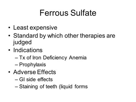 Ferrous Sulphate Interactions