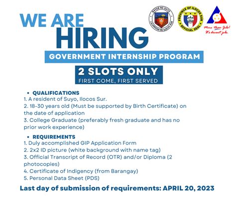 Government Job Internship