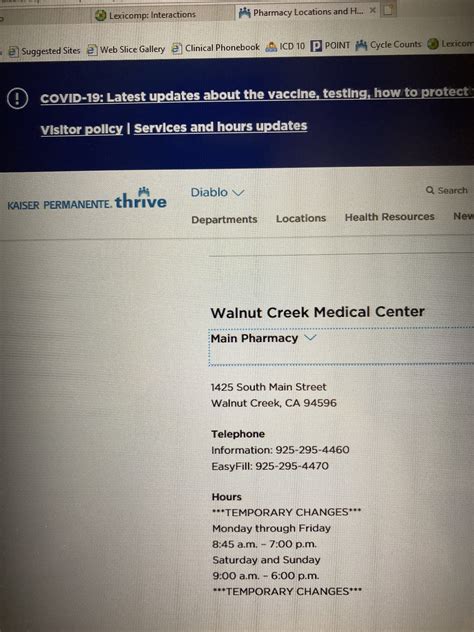 Kaiser Pharmacy Walnut Creek