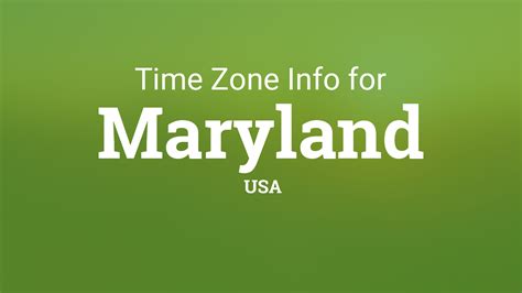 Maryland Time Zone Map
