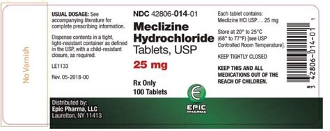 Meclizine 25mg Uses