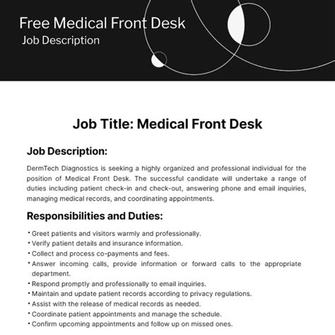 Medical Front Desk Staff Responsibilities