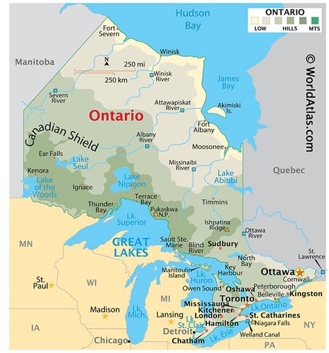 Ontario Location Map
