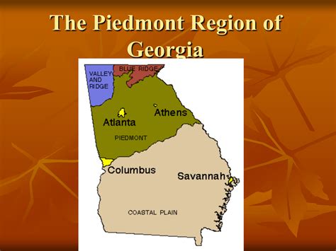 Piedmont Region Georgia
