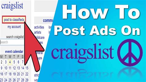 Posting an Ad on Craigslist