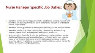 RN Manager Requirements