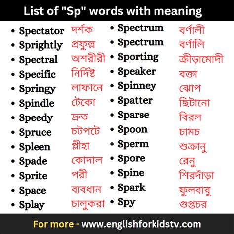 SP meanings