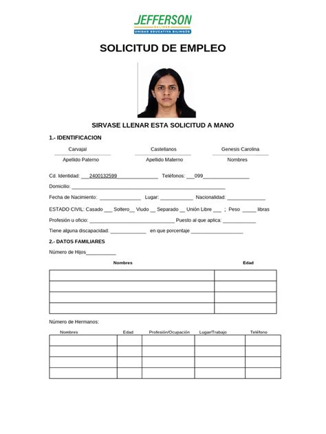 Salinas Job Application
