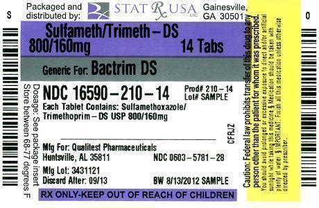 Sulfameth/Trimeth 800/160 mg Dosage