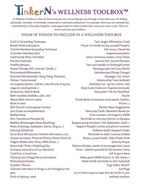 Wellness Tools
