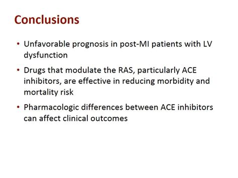 Ace Inhibitors Conclusion
