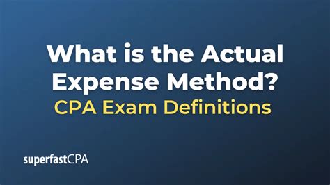 Actual expense method