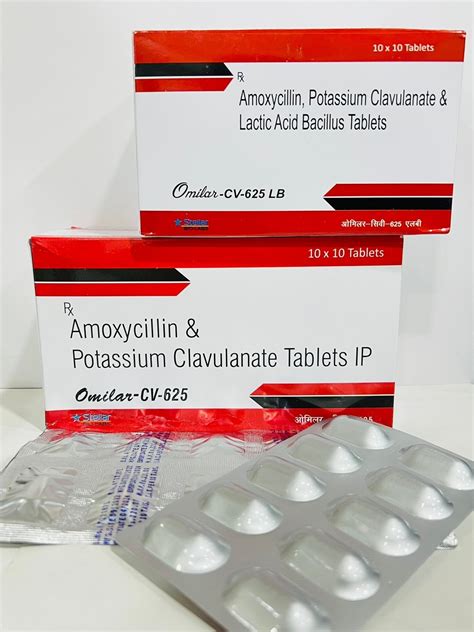 Amoxicillin-clavulanate 500mg tablets
