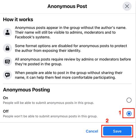 Anonymous posting on Facebook