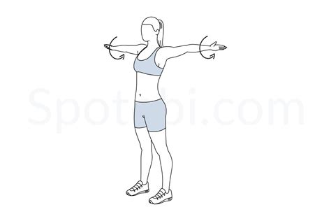 A person making arm circles