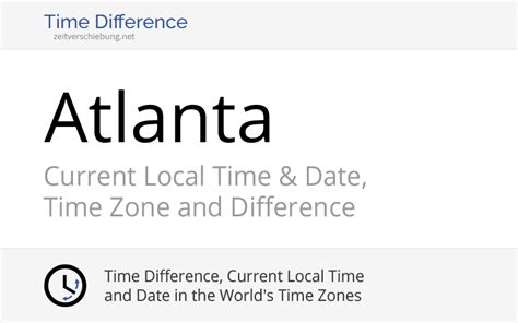 Atlanta Time Difference