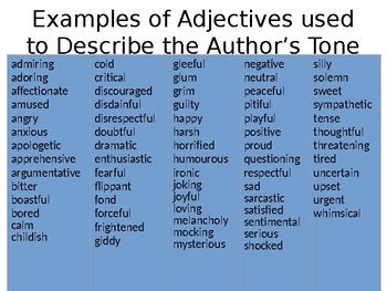 Author's Tone Summary