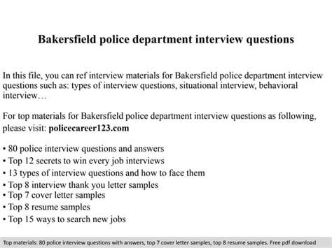 Bakersfield Jobs Interview Preparation