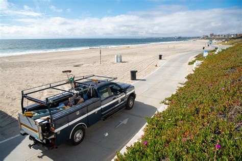Beach maintenance worker in Los Angeles County