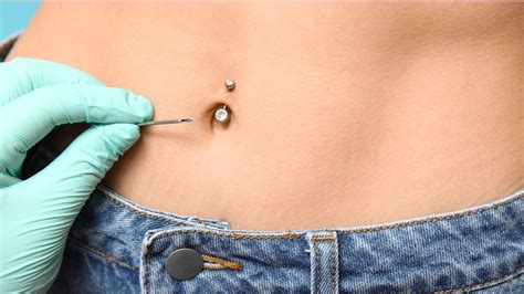 Belly button piercing healing process