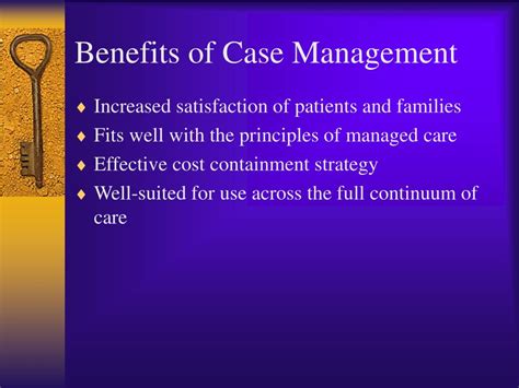 Benefits of Case Management