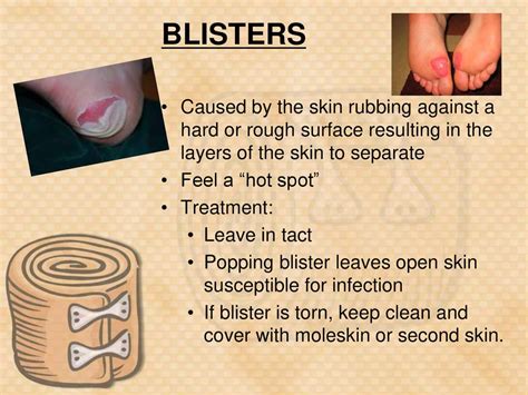 Blister medical attention