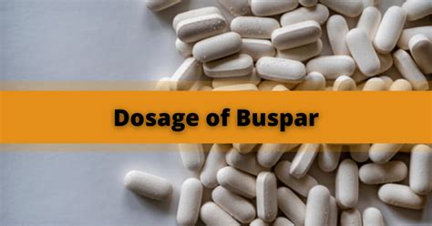 Buspar Dosage Guide