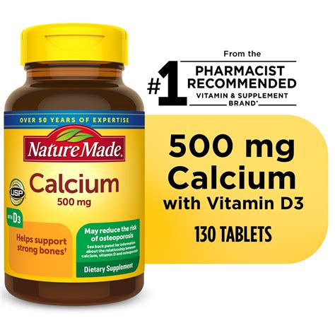 Calcium vitamin D supplements