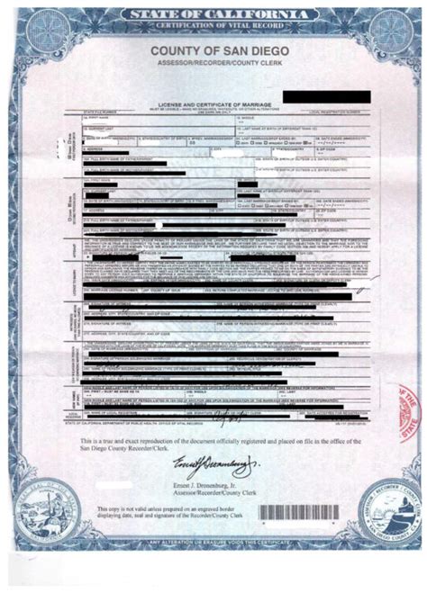 California Marriage License San Diego