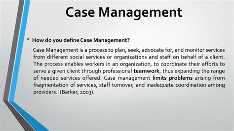 Case Management Examples