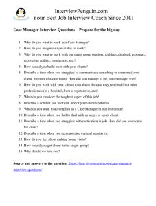 Case Manager Interview Questions