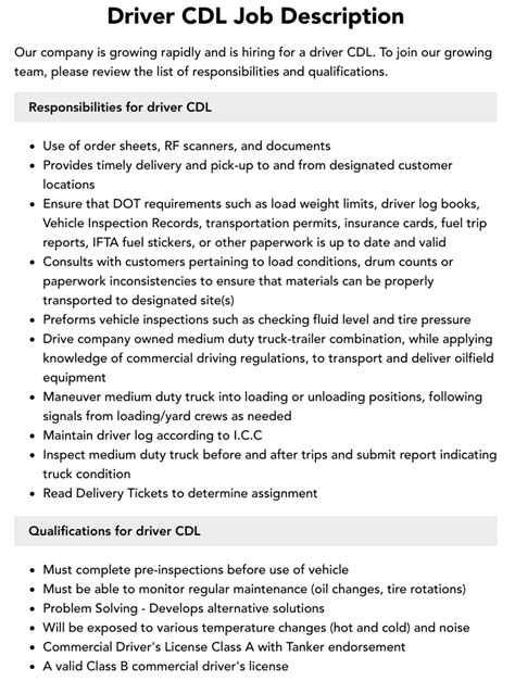 CDL A Jobs Requirements