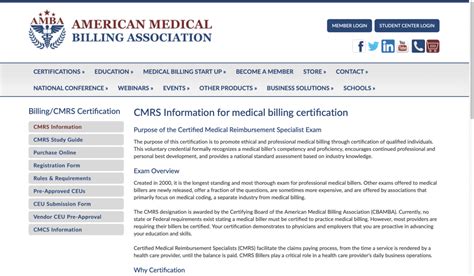 Certified Medical Reimbursement Specialist
