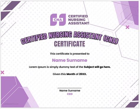 Certified Nursing Assistant