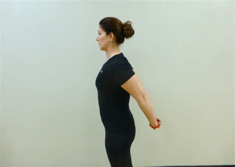 A person stretching their chest