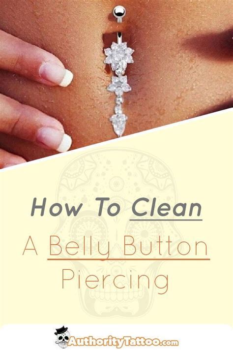 Cleaning Belly Button Piercing