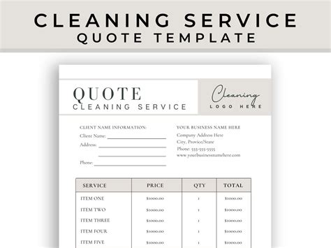 Cleaning service quotes