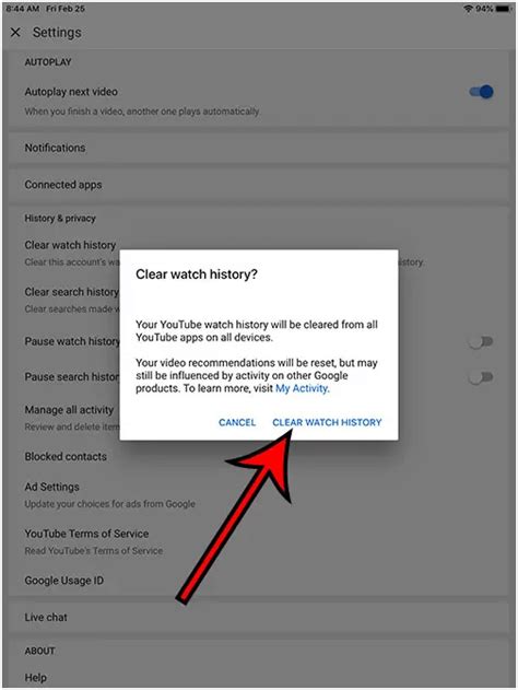 Clear YouTube History on Smart TV