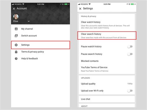 Clear YouTube Search History