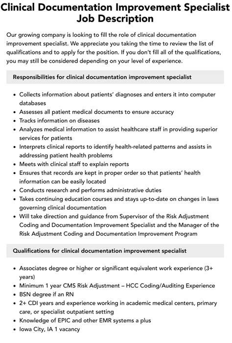 Clinical Documentation Improvement Jobs