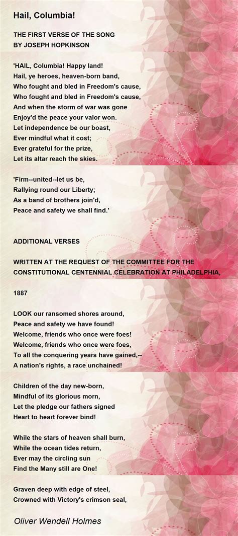 Columbia Poem