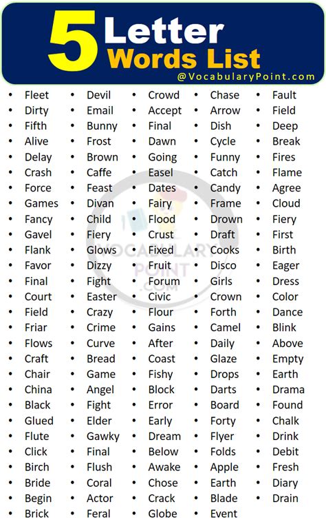 common five-letter words that end in el